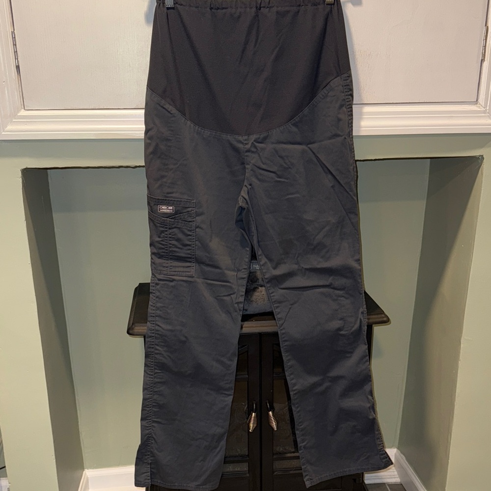 Cherokee Dark Gray Maternity Scrub Pants
